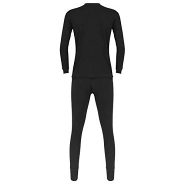 XUNZOO Thermal Underwear Set for Men Long Johns Set Crewneck Top and Long Pants with Fly/Pee Hole