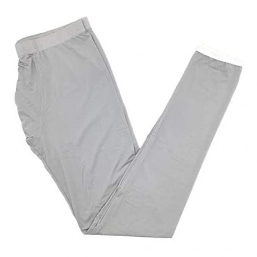 YOOJOO Men's Sexy Underwear Bottoms Low Rise Leggings Pants Smooth Ice Silk Tight Long Trousers