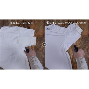 Ejis Sweat Defense Undershirt | V Neck | Underarm & Back Sweat Proof Micro Modal