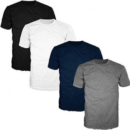 FSD Basic Plain Crew Neck Short Sleeve T-Shirts for Men (Pack of 4 Regular -5XL Big and Tall)