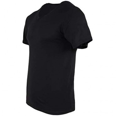 Gildan Men's Modal V-Neck T-Shirts 3 Pack