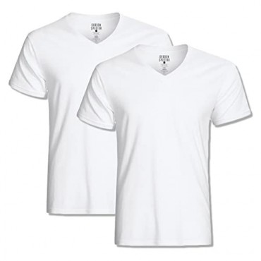 Gordon Spector 2-Pack Premium Soft Stretch V-Neck Undershirt T-Shirt