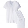 Hanes Men's 6-Pack FreshIQ V-Neck T-Shirt  White  Small