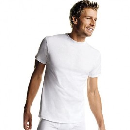 Hanes Men's 6Pack Crew Neck Tagless White Undershirts Crewneck T-Shirts 3XL