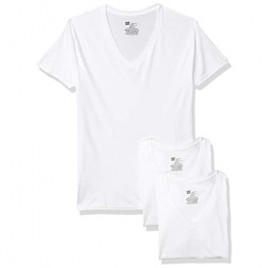 Hanes Men's Comfort Flex Fit White V-Neck 3 Pack