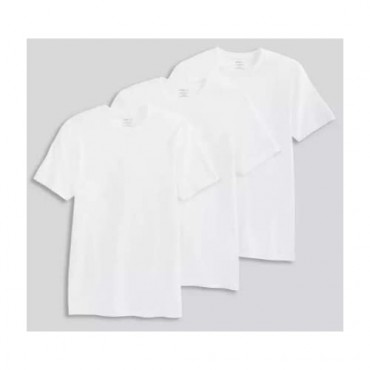 Jockey Generation Men's Stay New Cotton 3pk Crew Neck T-Shirt - White