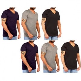 JOTW 6 Pack of Men's Cotton V-Neck T-Shirt - Available in Small to XXXLarge