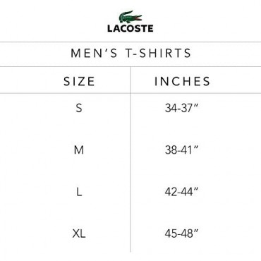 Lacoste Men's Cotton Crew-Neck T-Shirt Undershirt (3-Pack)