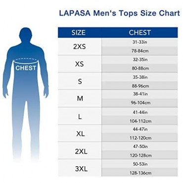 LAPASA Mens 2-Pack Short Sleeve T Shirts Tag-Free Crew Neck Cotton Stretch Undershirts M05