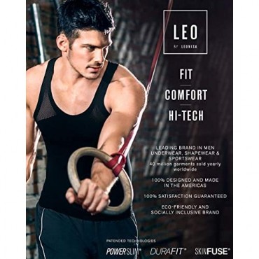 LEO Moderate Compression Shirt for Men - Slimming Tank top Undershirt
