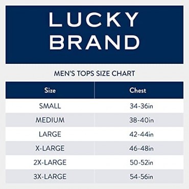 Lucky Brand Men's Undershirt - Crew Neck Cotton Short Sleeve T-Shirt (2 Pack)