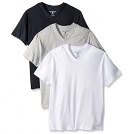 Nick Graham Men's 3-Pack Basic Cotton V-Neck T-Shirt | the Most Comfortable Undershirt