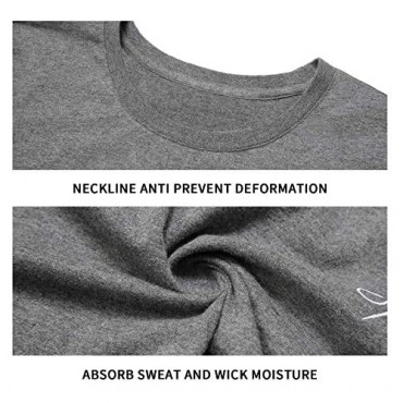 POPINDEX T Shirts for Men Short Sleeve Tee Undershirt (100% Cotton)