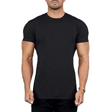 Socks’NBULK Mens Cotton Crew Neck Short Sleeve T-Shirts Mix Colors Bulk Pack