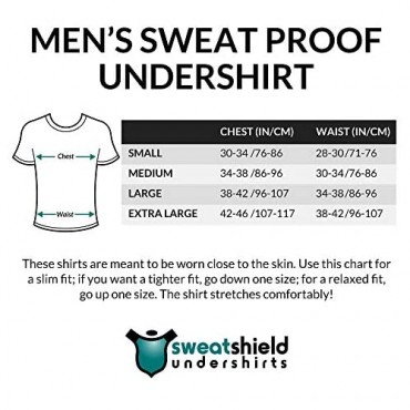 Sweatproof Undershirt for Men V-Neck White Sweat Pads