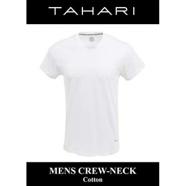 TAHARI Mens Big & Tall Undershirts Crewneck Multi Pack Short-Sleeve T-Shirt