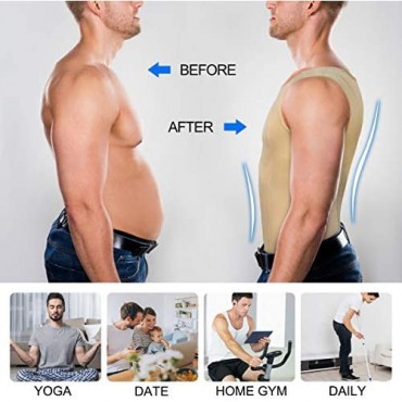 TAILONG Compression Shirts for Men Shapewear Slimming Body Shaper Waist Trainer Vest Workout Tank Tops Abdomen Undershirts
