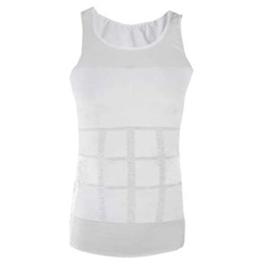 2-Pack Men's Slimming Body Shaper Vest Slim Tank Top Undershirt Compression Shapewear for Slim n Lift