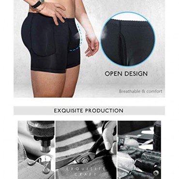 DoLoveY Men Butt Lifter Shapewear Butt Shaper Boxer Padded Enhancing Underwear Tummy Control