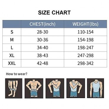 HANERDUN Men Compression Shirt Slimming Body Shaper Vest Tummy Control Shapewear Abdomen Undershirt