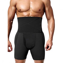 High Waist Body Shaper Briefs Abdomen Compression Underwear Tummy Control Shorts for Men