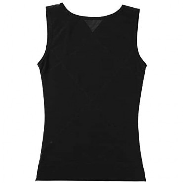 Kaerm Men‘s Sleeveless Shapewear Undershirt Body Shaper Vest Slim Compression Shirt for Gym Workout Sports