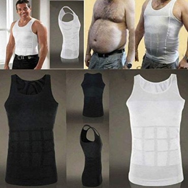 LARDROK Men Body Slimming Tummy Shaper Belly Underwear Shapewear Waist Girdle Shirt