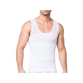LARDROK Men's Breathable Slimming Body Shaper Compression Shirt Girdles Abdomen Slim Vest Tummy Shaper