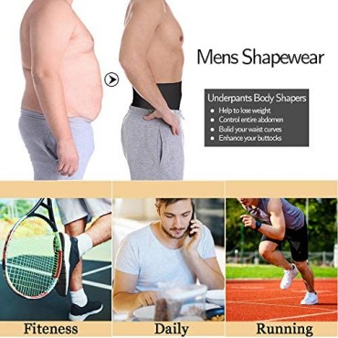Men Tummy Control Shorts High Waist Body Shaper Compression Shapewear Belly Girdle Underwear Boxer Briefs