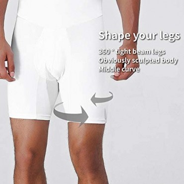 Men Tummy Control Shorts High Waist Training Compression Shaper Pants Body Shaper Seamless Belly Girdle Boxer Briefs