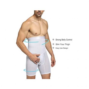 Men’s High Waist Trimming Boxer Tummy Control Shapewear for Men