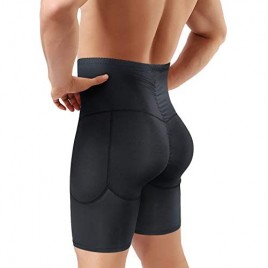 Men's Padded Briefs Boxer Underwear Tummy Control Shorts High Waist Body Shaper Enhance Butt Lifter Shapewear Abdomen