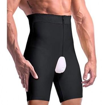 NBVIC Men Tummy Control Shorts High Waist Slimming Shapewear Underwear Compression Belly Girdle Boxer Briefs Body Shaper