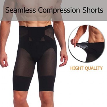 Optlove Men's High Waist Shaper Shorts Slimming Underwear Pants Leg Control Shapewear Briefs