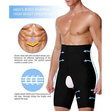 RIBIKA Men High Waist Tummy Control Shorts Slimming Body Shaper Underwear Stretch Shapewear Briefs