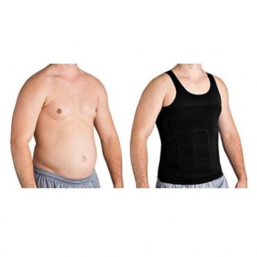 Roc Bodywear Men's Slimming Body Shaper Compression Shirt Slim Fit Undershirt Shapewear Mens Shirts Undershirts USA Company!