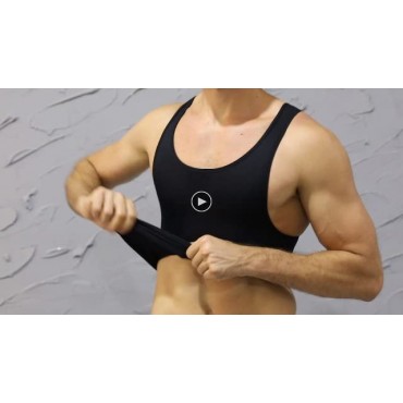 SLIMBELLE Men Compression Seamless Slimming Vest Waist Trainer Tank Top Control Tummy Hide Gynecomastia Man Chest Fat Shirt