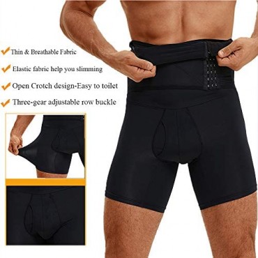 TOPELLER Men Shapewear Tummy Control Shorts High Waist Slimming Body Shaper Belly Girdle Briefs Abdomen Compression Underwear