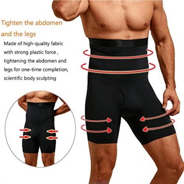 Topeller Men Tummy Control Shorts High Waist Slimming Body Shaper Compression Shapewear Belly Girdle Underwear Boxer Briefs
