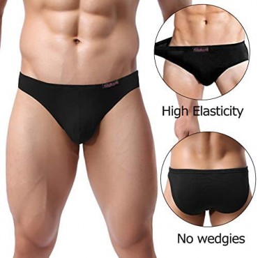 Avidlove Men's Underwear Bikini Briefs Low Rise Thong Underwear Pack of 4