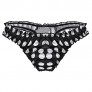 Choomomo Men's Satin Polka Dot High Cut G-String Maid Sissy Pouch Panties Crossdress Underwear