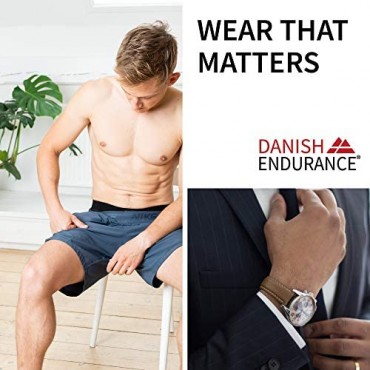 DANISH ENDURANCE Men’s Cotton Briefs 6 Pack Tag-Free Classic Underwear Comfortable Hip Waistband White Black Grey