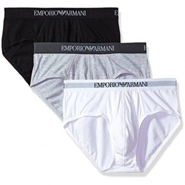 Emporio Armani Pure Cotton Men's 3 Pack Brief Underwear