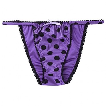 FEESHOW Men's Polka Dots Sissy Pouch Panties Bikini Briefs Crossdress Underwear