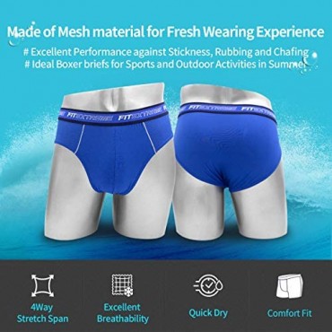 FITEXTREME Mens 3 to 5 Pack Cool Sporty Performance Comfort Fit Stretch Briefs