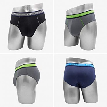 FITEXTREME Mens 3 to 5 Pack Cool Sporty Performance Comfort Fit Stretch Briefs