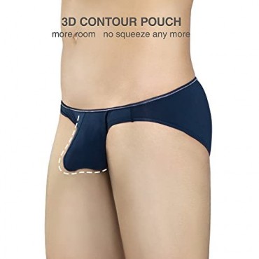 Genuwin Mens Bikini Brief Underwear Micro Modal Low Rise Mens Underwear Pack- 4 Pack