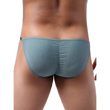 iKingsky Men's High-Leg Opening Briefs Underwear Sexy Low Rise Stretch Mens Unerpanties