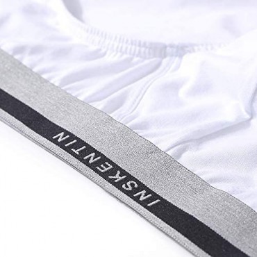 Inskentin Men's 3 Pack Low Rise Cotton Hip Briefs Slim Fit Contour Pouch Sexy Underwear