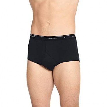Jockey Men's Underwear Classic Full Rise Brief - 6 Pack Black 36